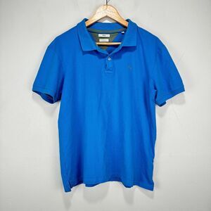 Brax Hi-Flex Polo Shirt Men 2XL Blue‎  Cotton Blend Stretch Easy Care Pete
